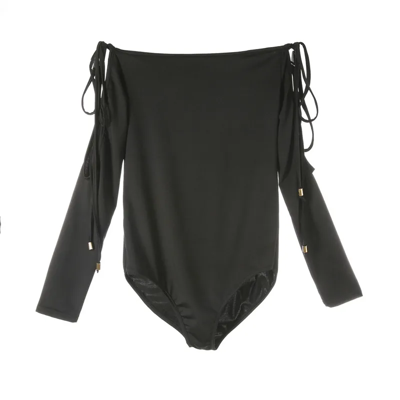 Sexy Off Shoulder Lace Up Rompers Women Ladies Long Sleeve Slash Neck Bandage Jumper Bodysuit Slim Leotard Tops Clothes Romper Sexy Off Shoulder Lace Up Rompers Women Ladies Long Sleeve Slash Neck Bandage Jumper Bodysuit Slim Leotard Tops Clothes Romper