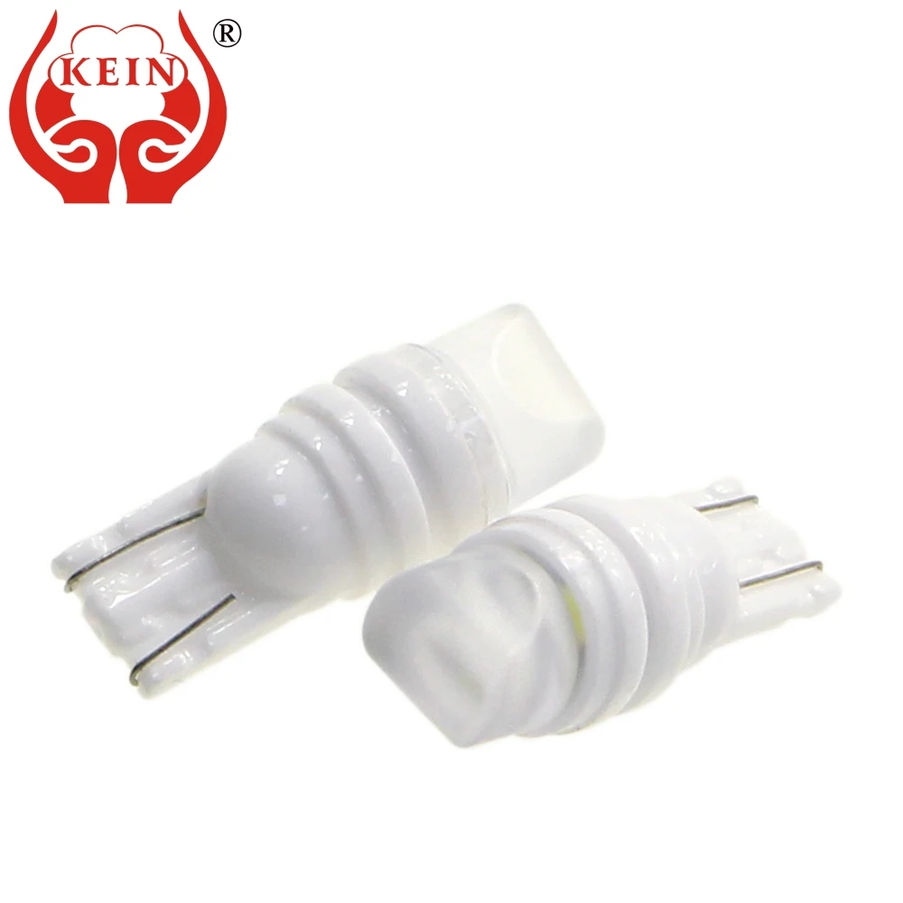 

KEIN 100PCS t10 w5w led bulbs Ceramic 3smd 3020 T10 led car auto 168 194 Side Wedge Reading License Plate Light lamp vehicle 12V