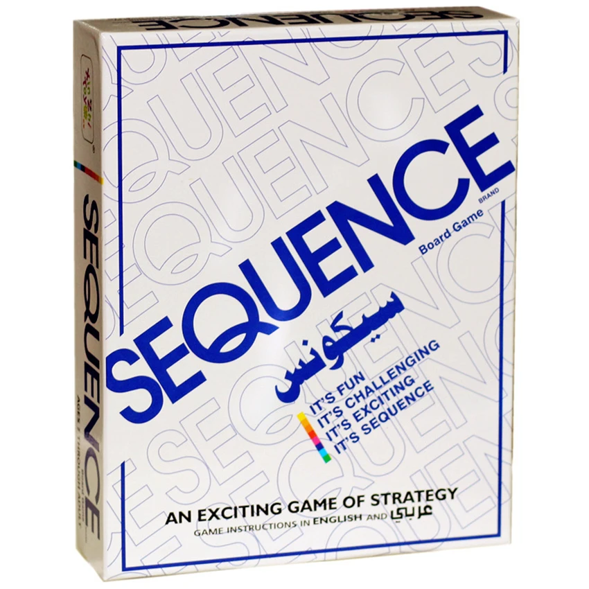 ENGLISH VERSION HOT SALE Sequence Board Game Suitable For 2-12 players Family Game 