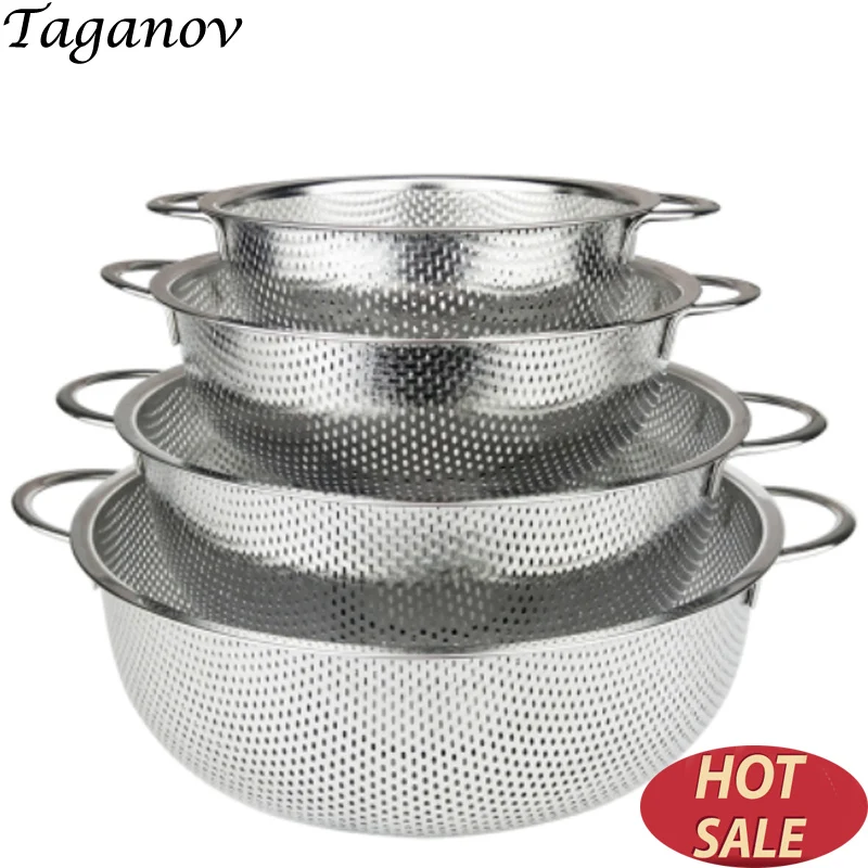 stainless steel filter Colander Fruit Vegetable Washing Baskets