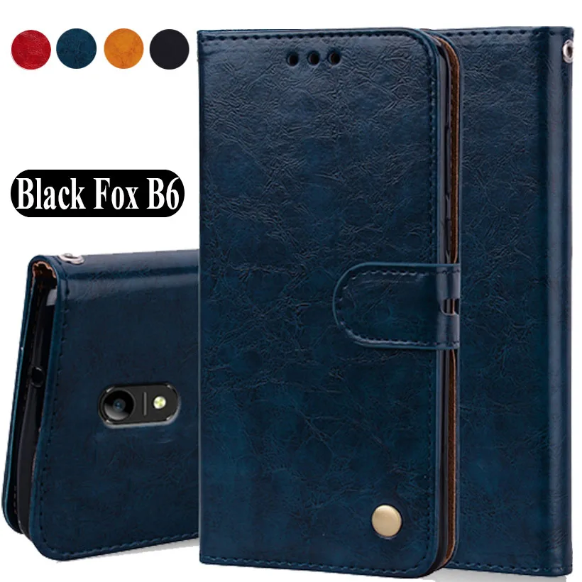 

Luxury PU Leather Slip-resistant Flip Wallet Case For Black Fox B6 Black Fox B6Fox Book Case 5.45" Cover Case Bag W02