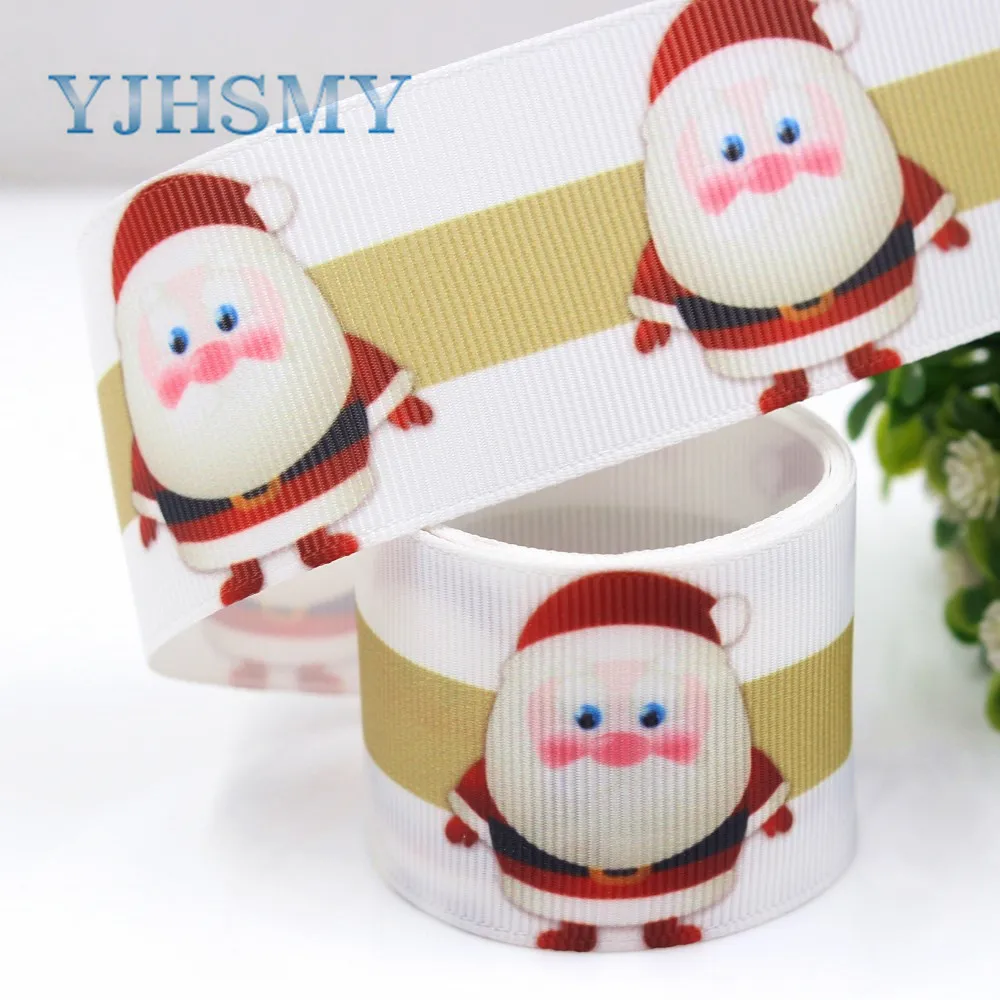 

YJHSMY G-18914-1108,10 yards,38 mm Santa Claus Ribbons Thermal transfer Printed grosgrain,Gift wrapping DIY Handmade materials