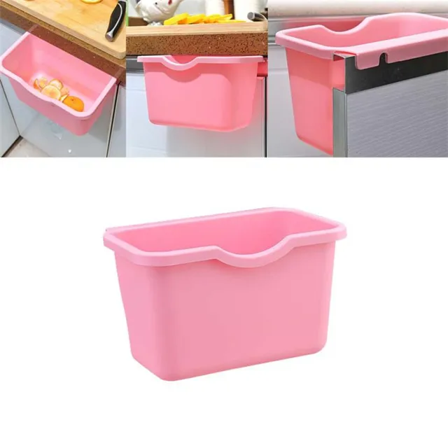 Best Quality Plastic Hanging Kitchen Cabinet Door Trash Rack Storage Garbage Boxs Door Board hang Food vegetable holder Bucket Trash Can sale