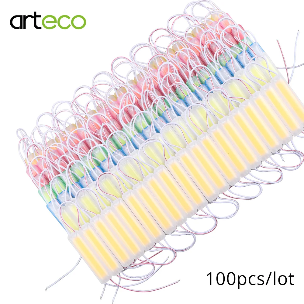 100pcs/lot Led Module COB 12V For Advertisement Light Boxes Backlighting White/Warm white/Red/Green/Blue/Pink/Yellow Led Modules