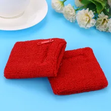 1 пара карманных наручных полос на молнии для тенниса, спортивные Напульсники, поддержка запястья, для спортзала, велоспорта, полотенце, хлопок, повязка для фитнеса, пауэрлифтинг