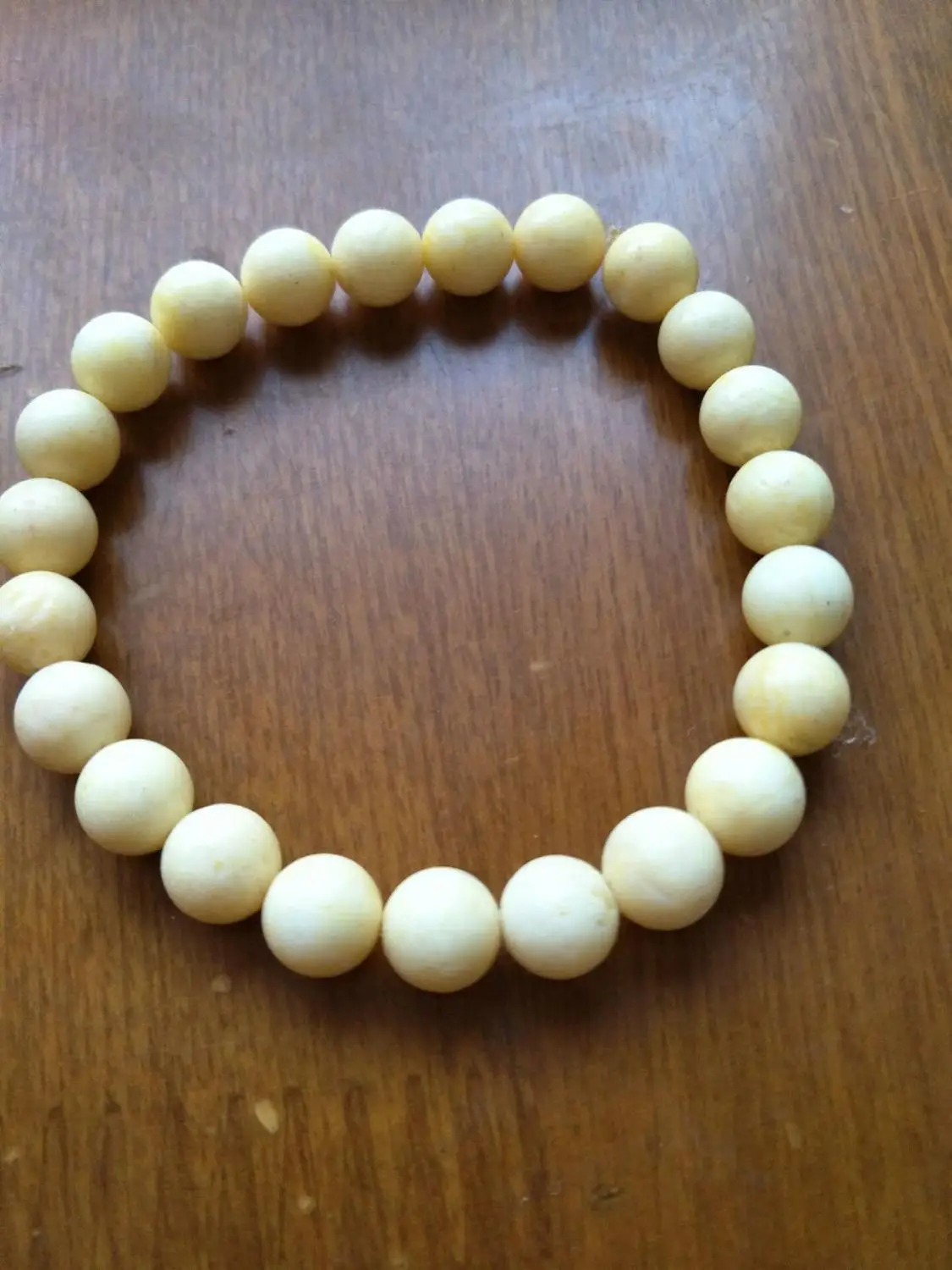 

New Fashion 8mm yellow Round elastic bracelet 7 '' 0329 28%
