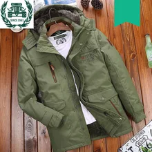 ZHAN DI JI PU Брендовая одежда для мужчин s с капюшоном воротник зимняя парка флисовая подкладка теплые зимние куртки для мужчин плюс размер 3XL 4XL 5XL 6XL 159