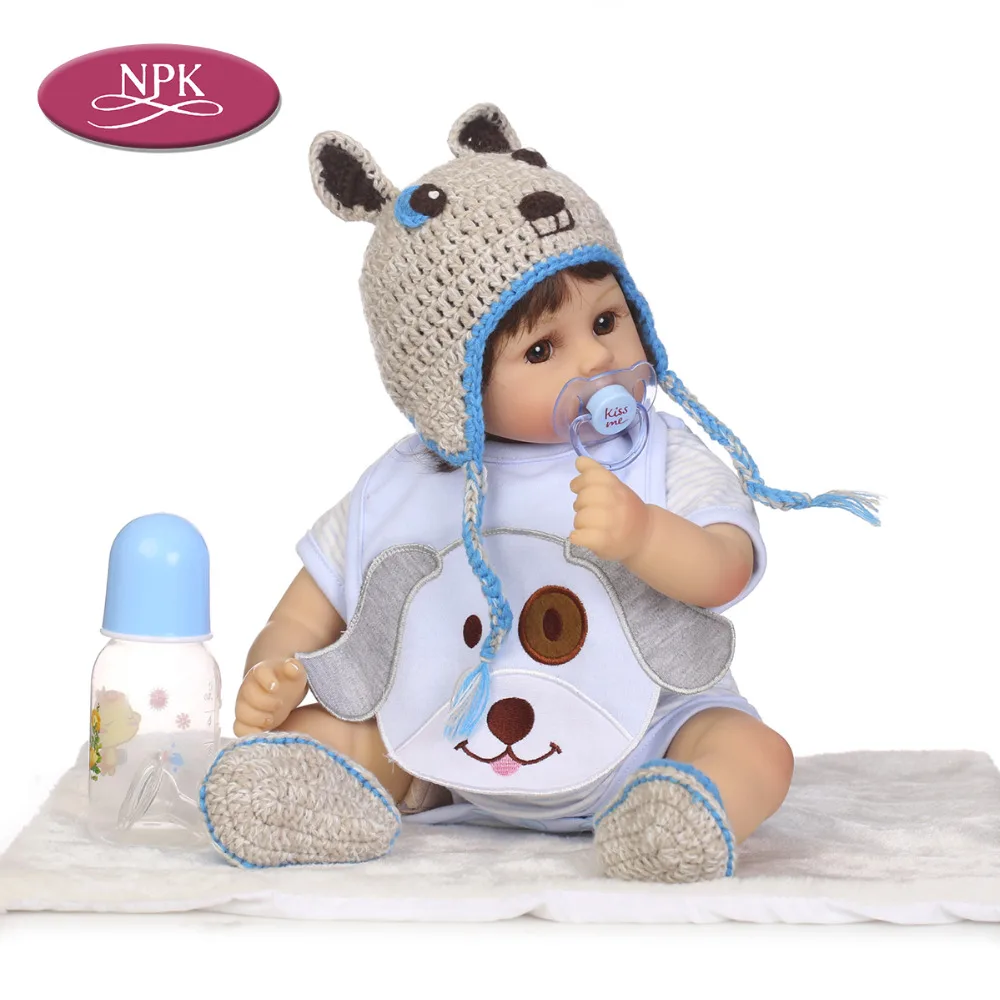 

NPK 46CM Silicone Reborn Baby Doll Kids Playmate Gift For Girls Lifelike Baby Princess Soft Toys Girl Bebes Reborn Doll Menina