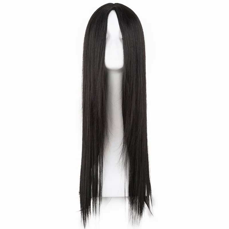 Synthetic Heat Resistant Fiber Long Women Wig Straight Hair Middle Part Costume Cos-play Halloween Carnival Party