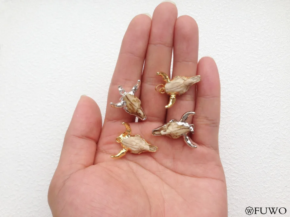 Tiny Cattle Skull Pendant 11