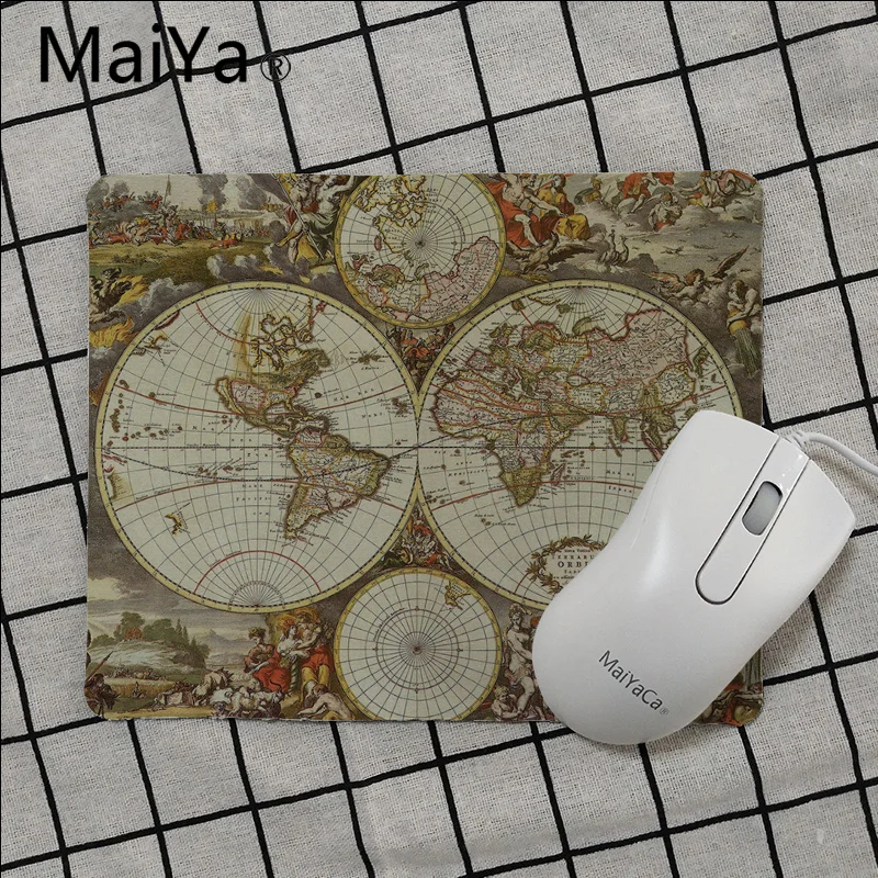 Maiya мира географические карты клавиатура коврики для игровой мыши резиновая ПК компьютерных игр мышь pad