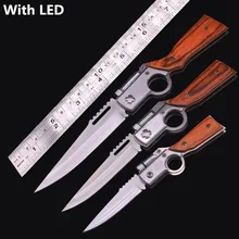 50 шт./лот AK-47 нож тактический складной карманный острый меч подарок Кемпинг с светодиодный свет средней длины серебро большая акция