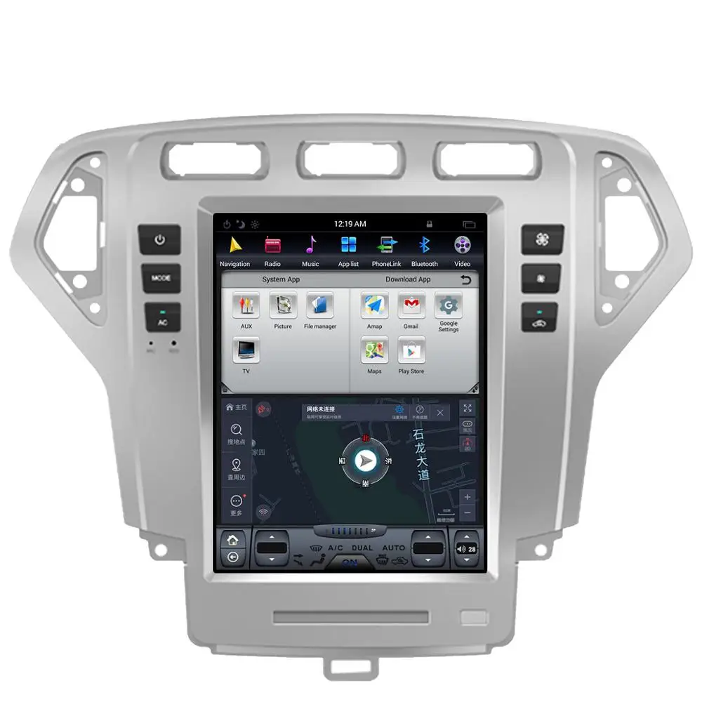 

Android 8.1 Tesla style Car Player GPS Navigation Radio Screen For Ford Mondeo MK4 2007-2010 headunit multimedia radio recorder