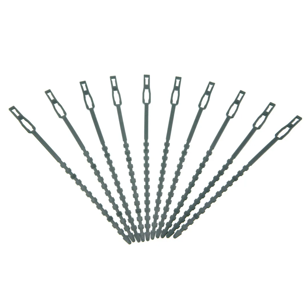 BHTS 50pcs/лот регулируемые пластиковые кабельные стяжки для растений Многоразовые