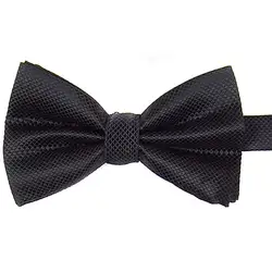 Для мужчин обычный полиэстер Предварительно Связанные Свадебный галстук-бабочка (черный)