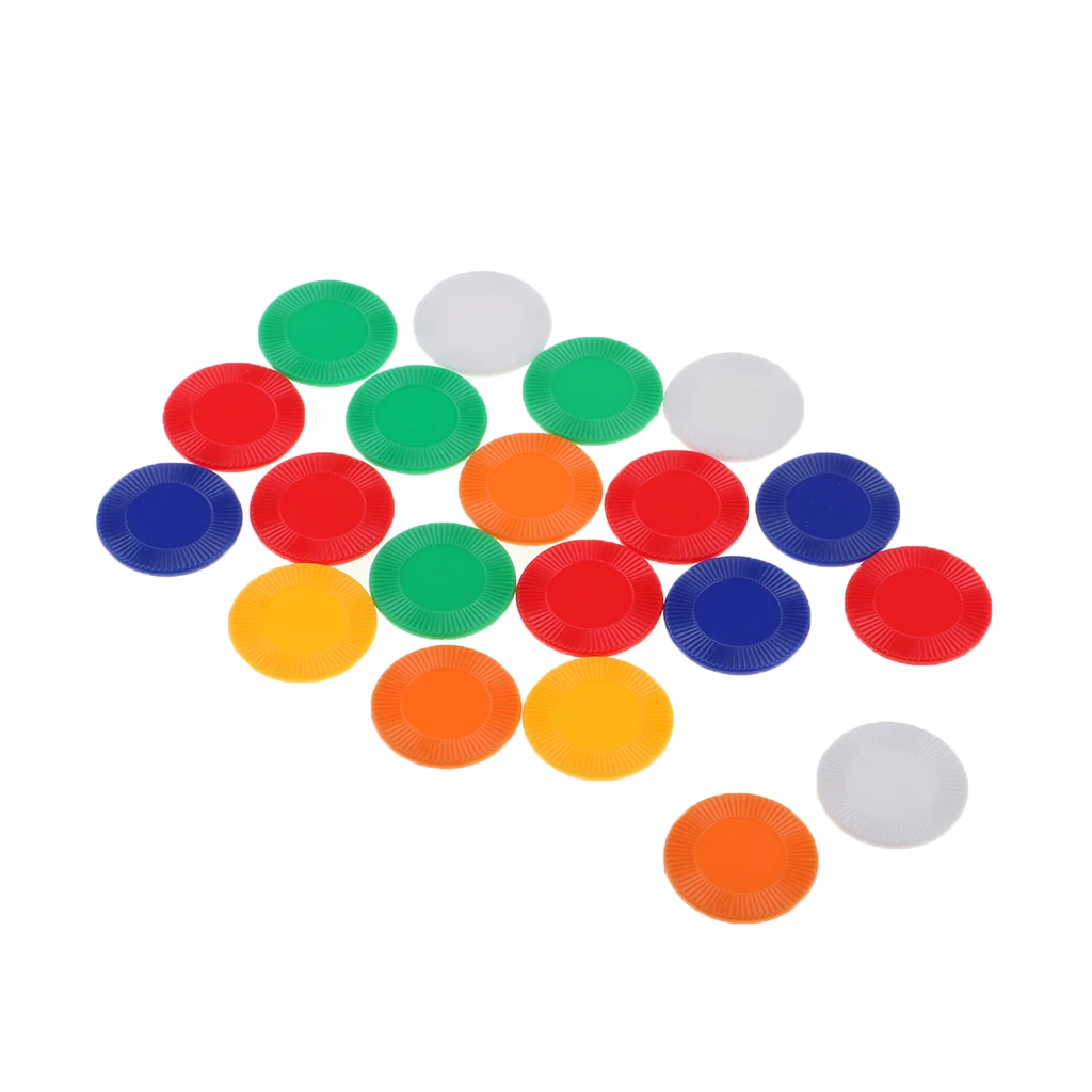

20pcs Diameter:22mm Poker Chips for Entertaiment Games,Six-color Random Mixed Delivery