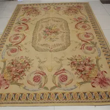6'x9 Французский Aubusson ковер ручной woven100% новозеландской шерсти ковров и ковровых покрытий