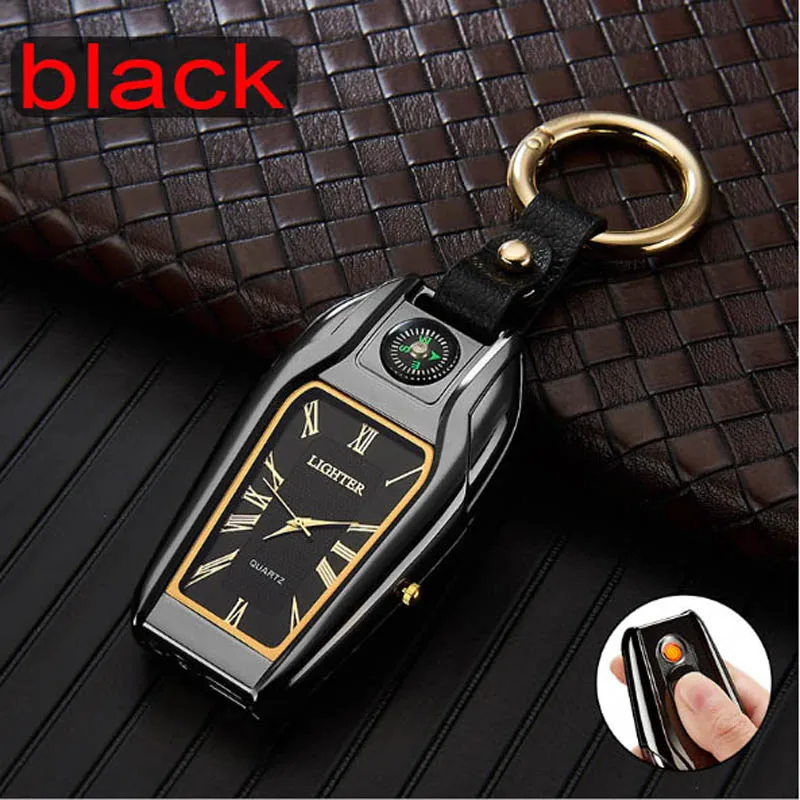 Многофункциональные часы USB сигарета зажигалка-фонарик