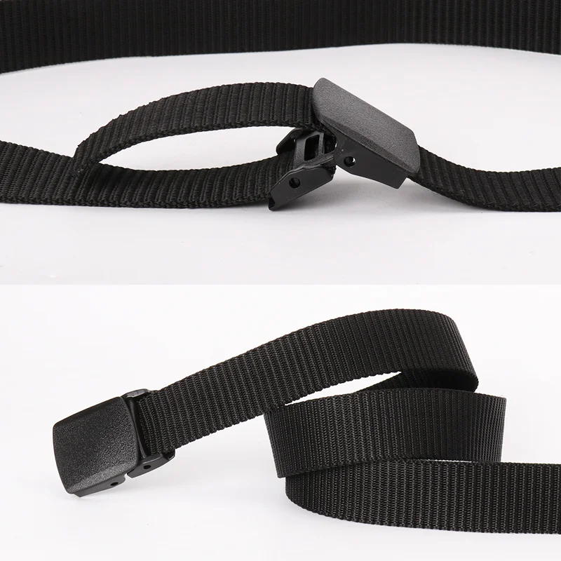 fish belt Military Men Belt Woman Army Belt 2019 Tactical Wide Waist Belts Plastic Buckle Light Weight Black Belt Nylon Travel 120cm 130cm mens fashion belts