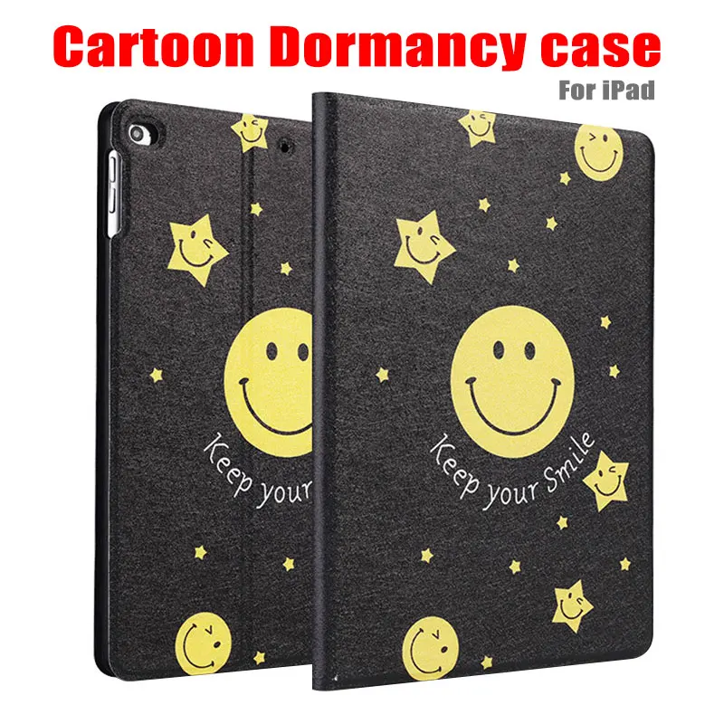 

Designer Case for iPad 2 3 4 for iPad Air 1/2 Cartoon Leather Flip Smart Cover For Mini 1/2/3/4 iPad Pro 9.7 2018