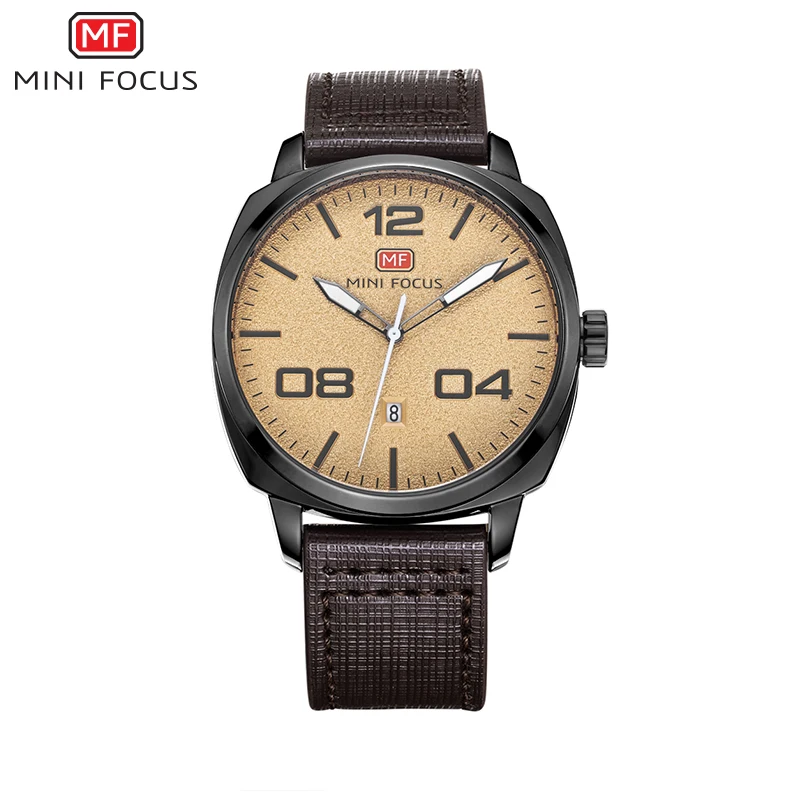

MINIFOCUS Casual Quartz Watch Men Simple Design Male Clock Man Wristwatch Waterproof Reloj Hombre New Leather Big Dial Men Watch