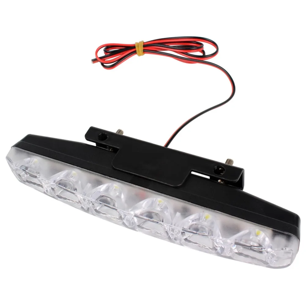 

Bostar 1Pcs DRL LED Car Daytime Running Lights 6 LED DC 12V Auto Fog Light Driving Lamps Car-styling Super Bright #284176