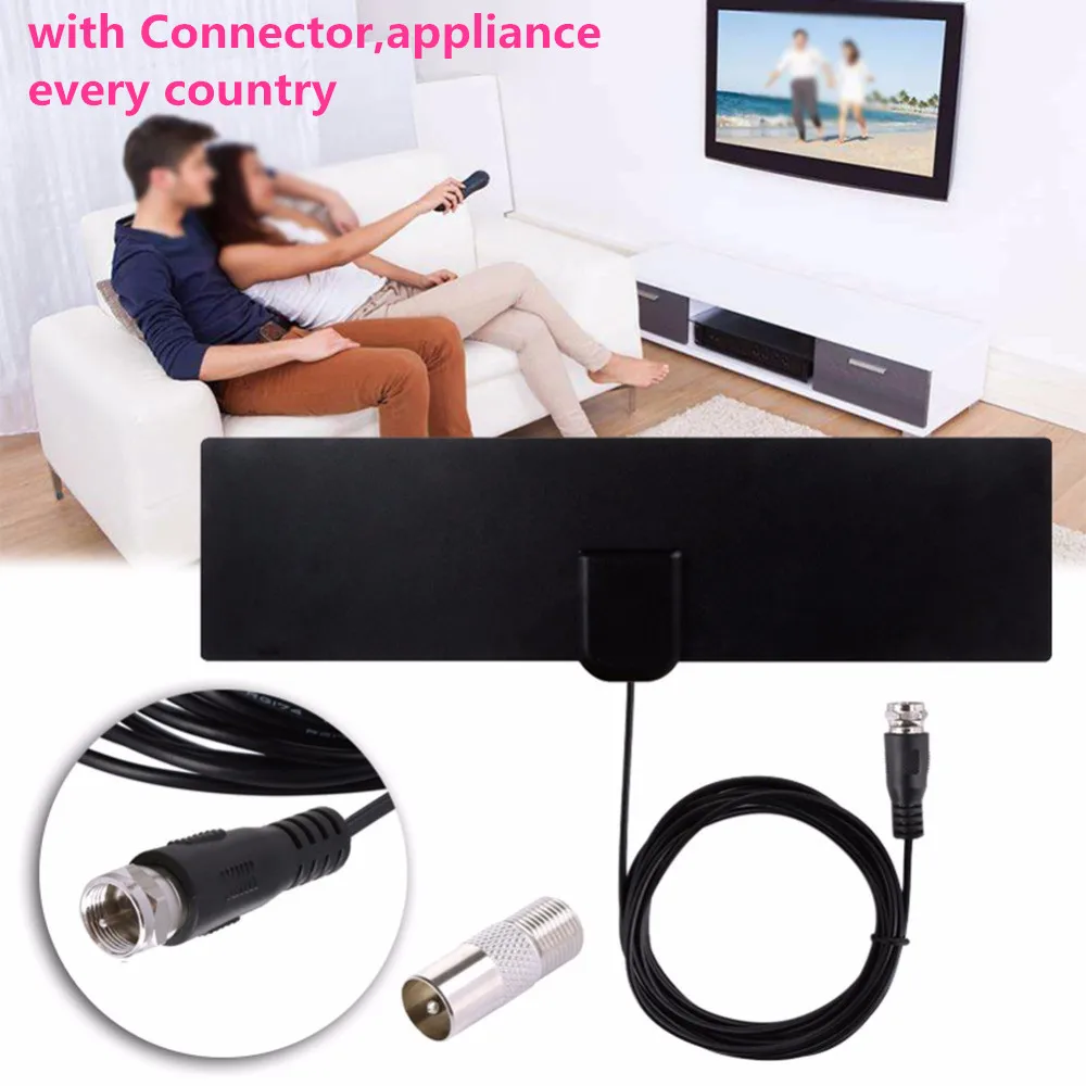 120 миль цифровая HDTV внутренняя ТВ антенна с усилителем сигнала Усилитель лиса для