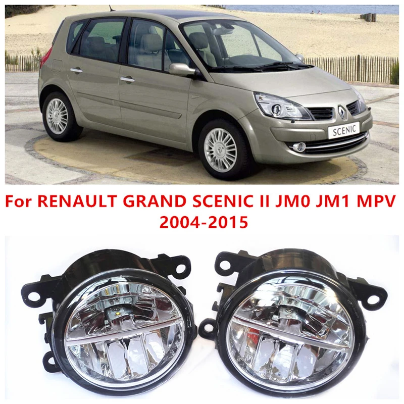 

For RENAULT GRAND SCENIC II JM0 JM1 MPV 2004-2015 10W Fog Light LED DRL Daytime Running Lights Car Styling lamps