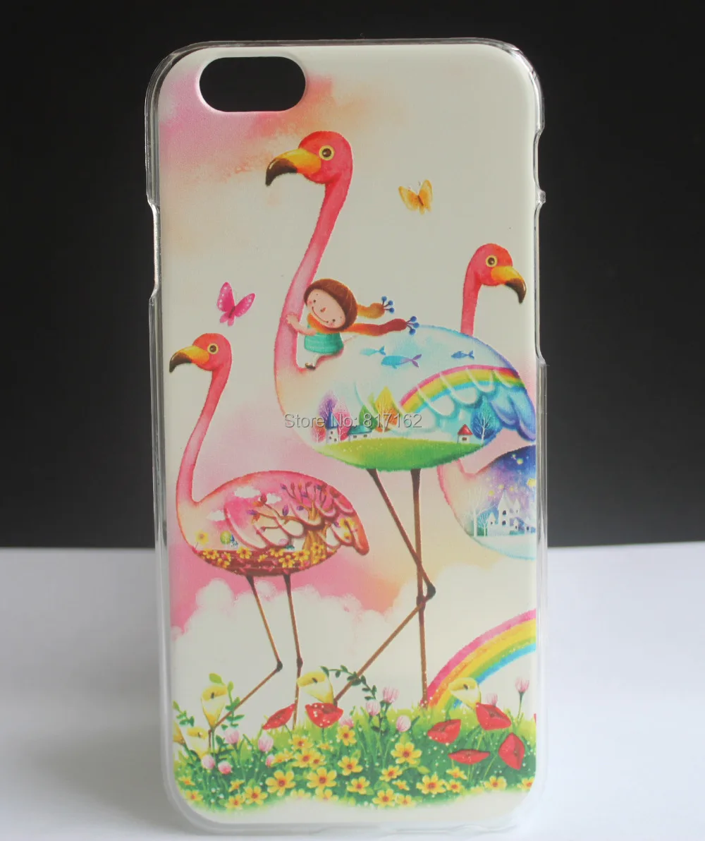 Colorful Cartoon Ostrich Butterfly Flowers 3D UV Printed
