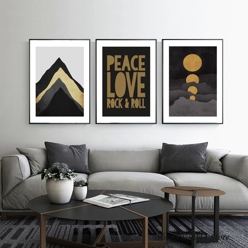 

Posters And Prints Nordic Poster Landscape Wall Painting Yellow Abstract Art Print Quadro Wall Pictures For Living Room Unframed
