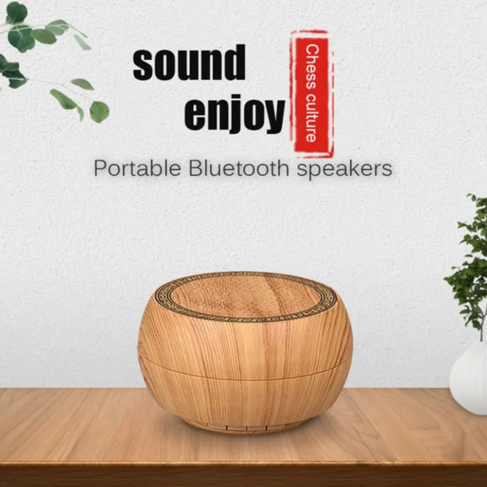 Bluetooth динамик портативный мини беспроводные колонки для улицы деревянный стиль