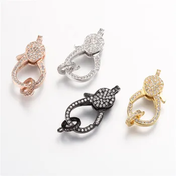 

Micro Pave Cubic Zirconia Strawberry Shape Charm Lobster Clasp drop Connectors for Bracelet Necklace DIY Jewelry Making