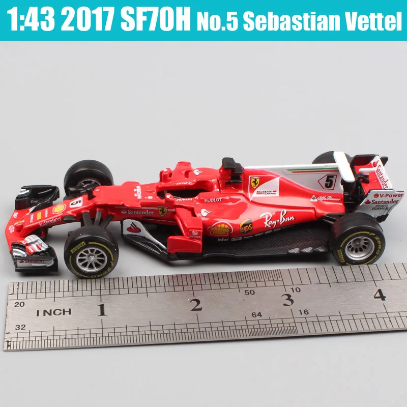 Детские 1:43 весы BBurago Racer RB14 SF71H SF70H Kimi Raikkonen Себастиан Vettel литье под давлением № 3 модели автомобилей, игрушки - Цвет: 2017 SF70H No.5 Seba