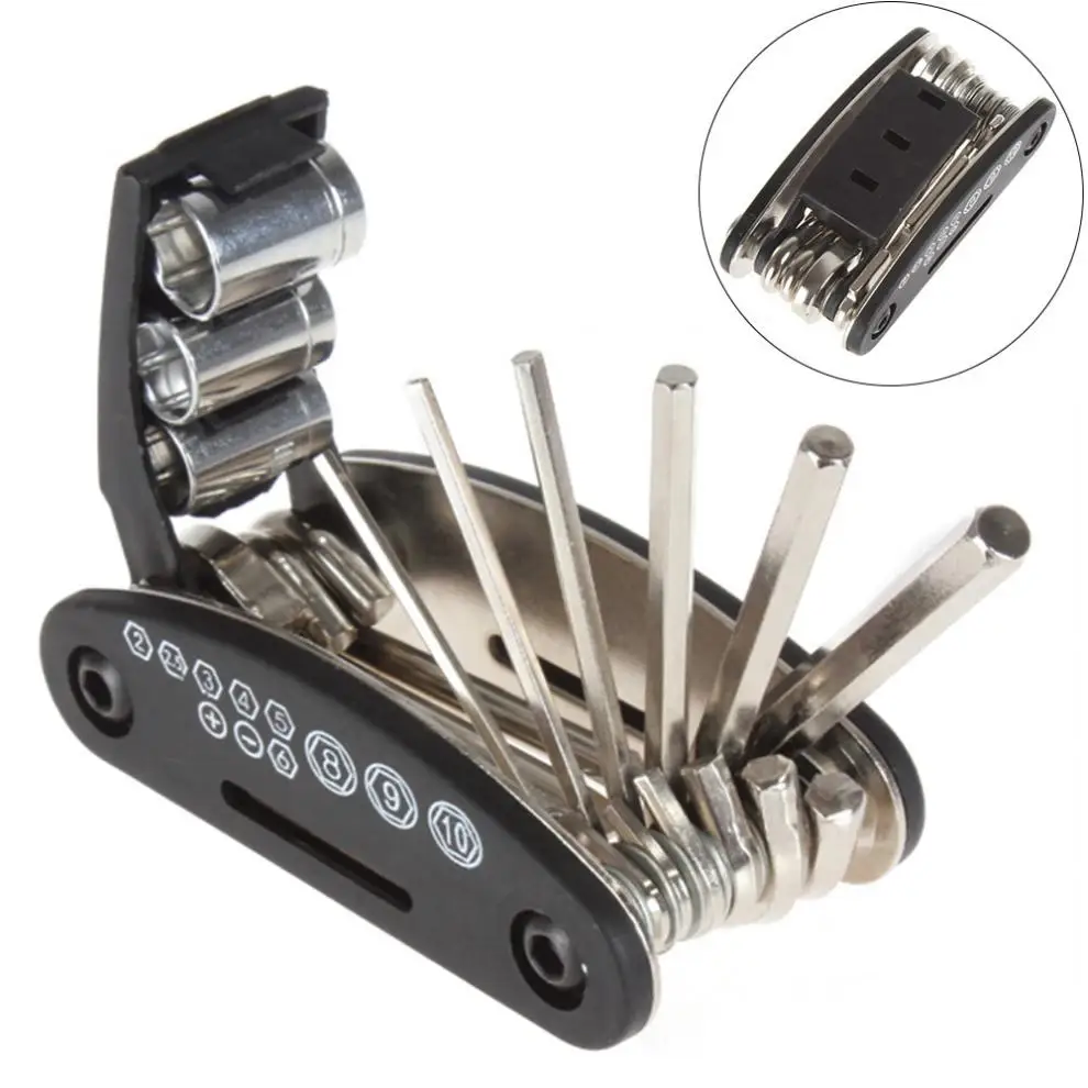 

16 in1 Multifunction Bike Bicycle Cycling Repair Tools Kits with Screwdriver/ Wrench