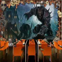 Ручная роспись оборотень креативный фон стены Профессиональный на заказ высокого класса обои фотообои производители оптом