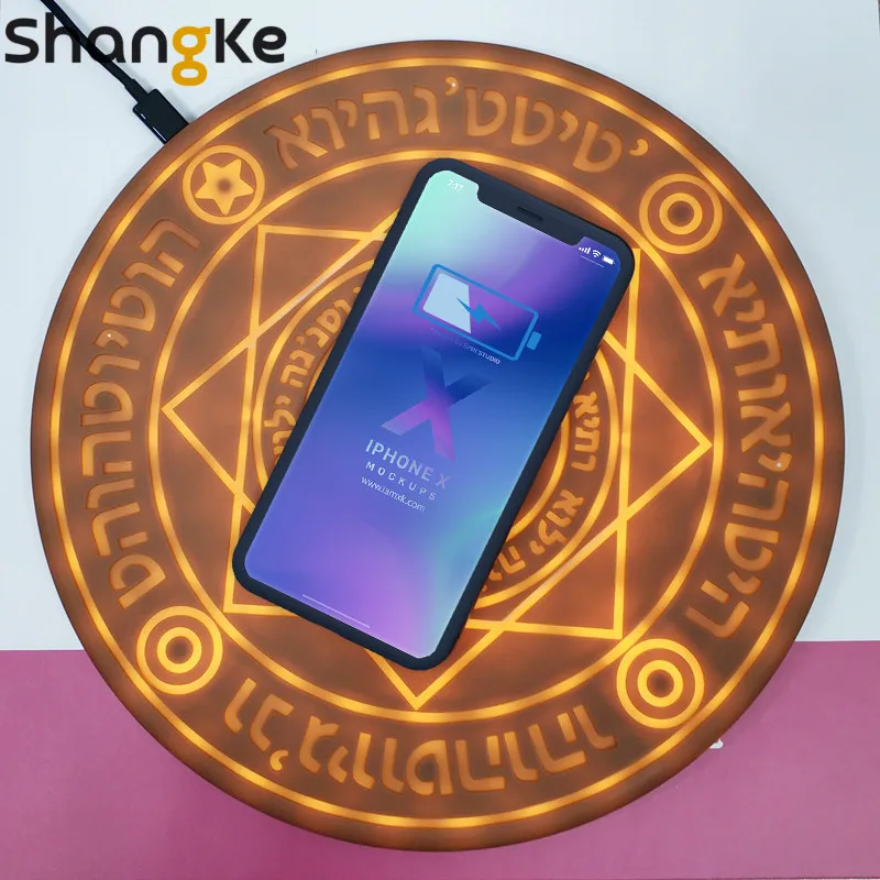 

Wireless Charger Magic Array Universal 10W Qi Wireless Fast Charger Light pad For iPhone X 8 XS XR Samsung S9 S8 Plus charger