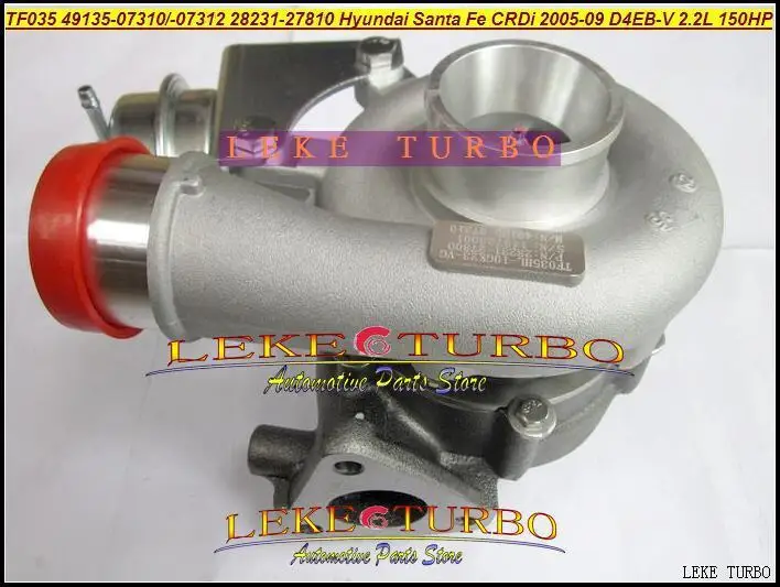 TF035 28231-27810 49135-07312 49135-07311 49135-07310 Turbocharger HYUNDAI Santa Fe CRDi 2005-2009 D4EB-V 2.2L 150HP (7)