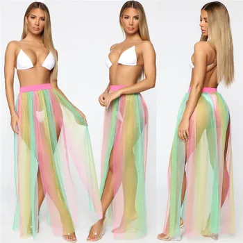

Sexy Women Chiffon Beach Cover Up Swimwear Sheer Sarong Zaful Beach Dress Transparent Female Bikini Cover-up Bathing Suit
