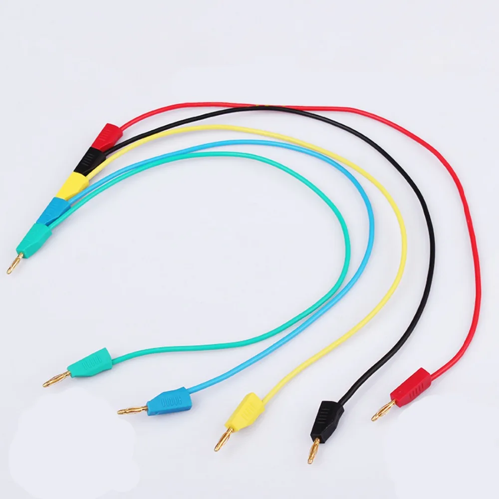 1PC 2mm diameter testing wire with 2 plugs gold plated pin applicable
