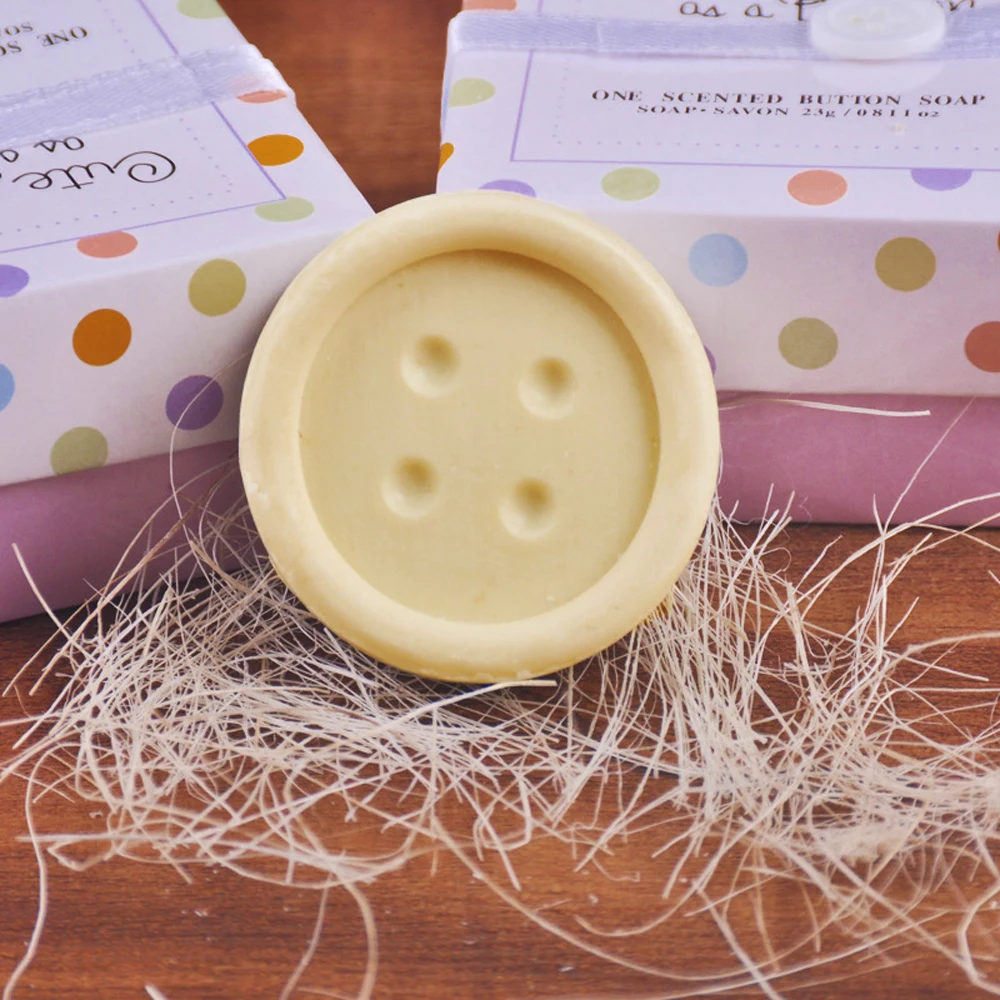 Кнопка моделирования маленькое мыло в коробке ручной работы дома ребенка рождения душ ванна мыло уникальные сувениры Ароматические свадебные подарки вечерние сувениры