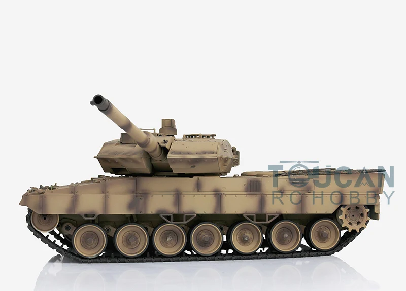 

HengLong 1/16 Scale Desert Yellow German Leopard2A6 RTR RC Tank Plastic Tracks Wheels 3889