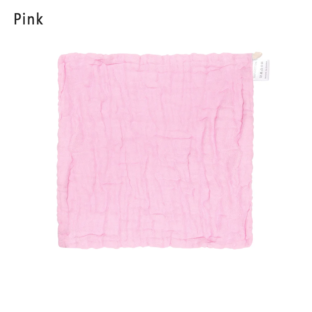 Новое поступление Детские мочалки для чувствительной кожи мочалки хлопковые полотенца марлевые квадратные - Цвет: pink