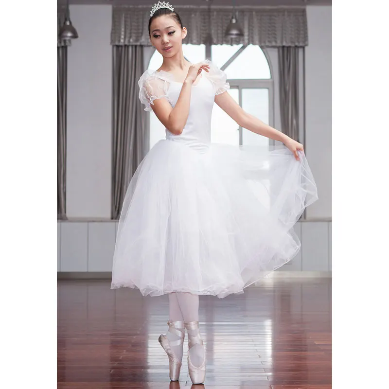 Профессиональный Балетный Лебединое озеро пачка вуалевый костюм балетная юбка для взрослых пышная белая классическая балетная юбка платье балетный костюм