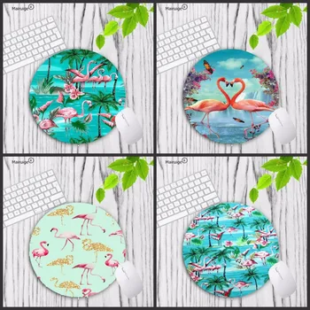

Mairuige 20X20CM Flamingo mouse Pad Round pad to Mouse Notbook Computer Mousepad Cool Gaming Mouse Pad Gamer to Laptop For leaf