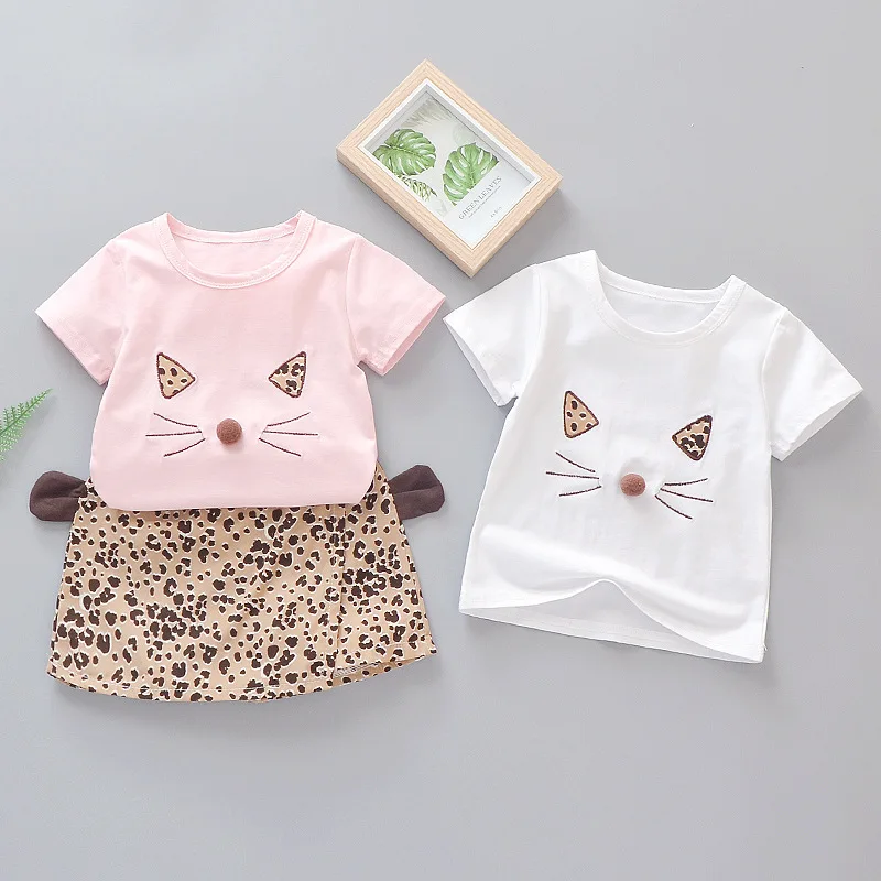 

Summer Fashion Children Baby Girls Clothes Cartoon T-Shirt Spot Shorts 2pcs/Sets Child Toddler Cotton Clothing Infant Tracksuits