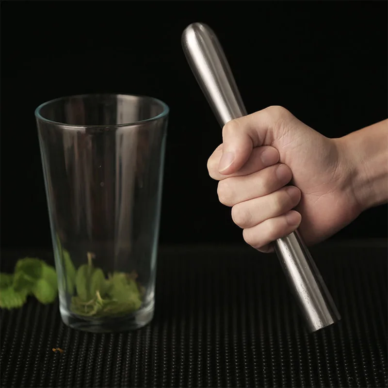 Bar Tools Cocktail Muddler Stainless Steel Bar Mixer Barware Mojito Cocktail DIY Drink Bar Kitchen Tools Accessories