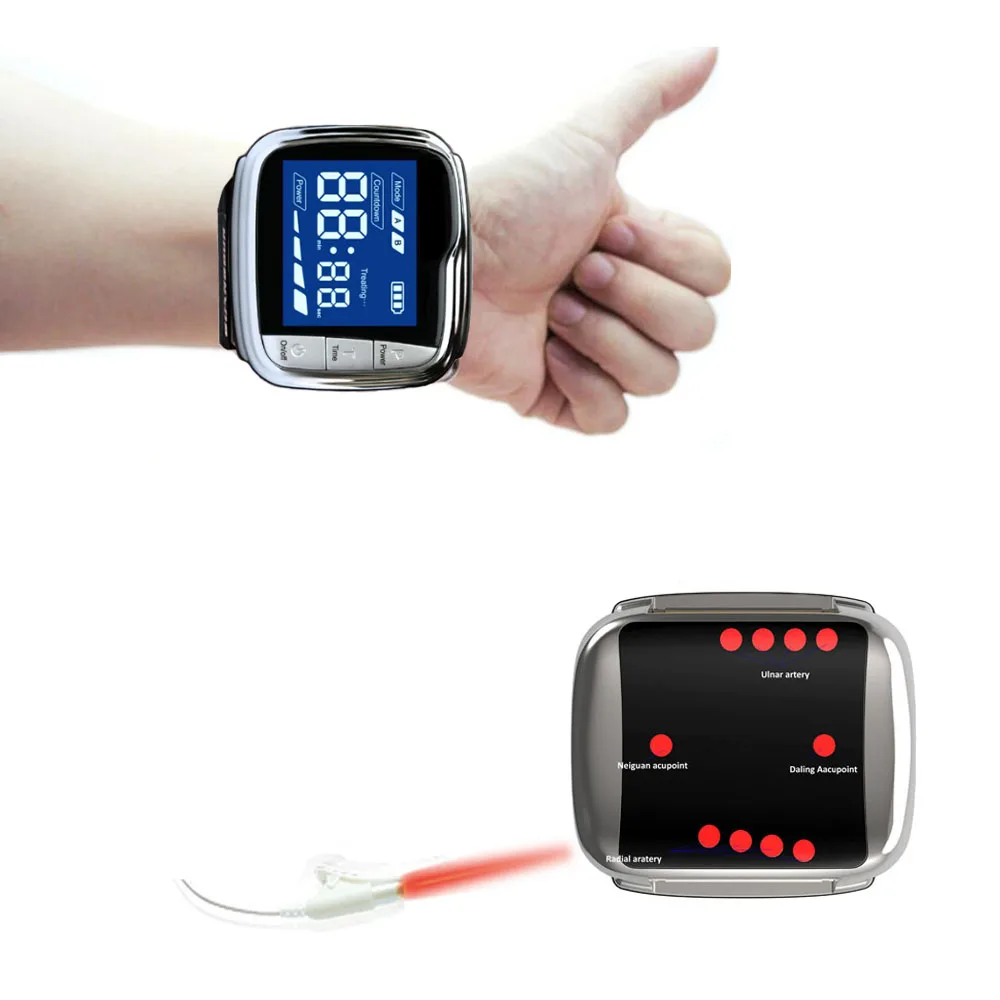 Medical Equipment LLLT Wrist Dr. Laser Therapeutic Watch Low Laser Therapy Device With CE Approved