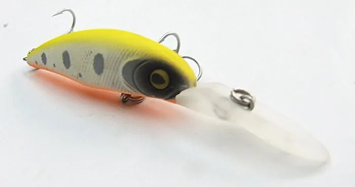 

4.8g/4.5cm Color 6# Fishing Lure Deep Swim Floating Type VMC hooks Crank Bait