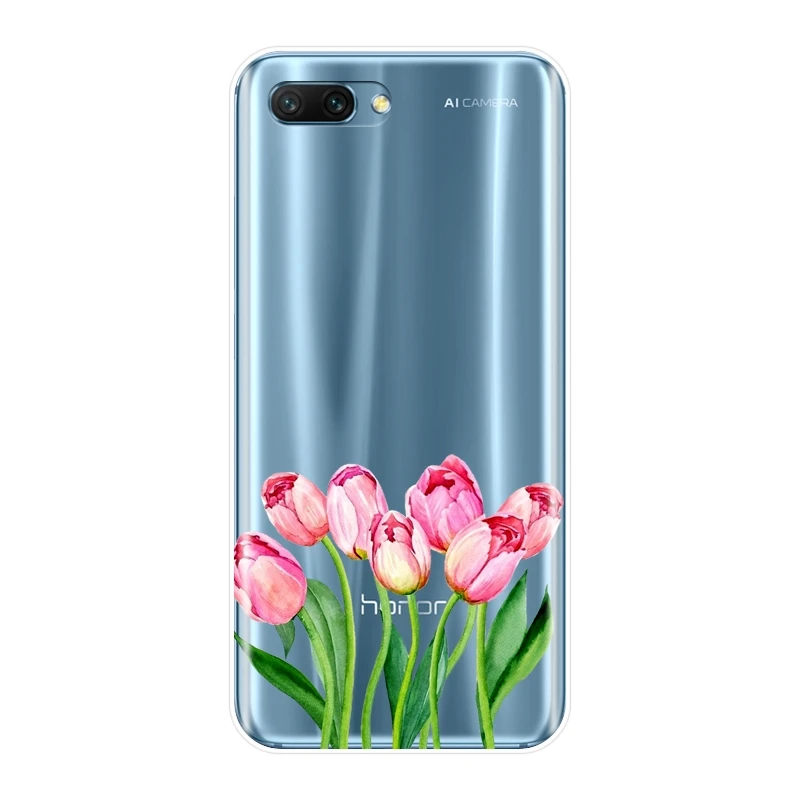 Задняя крышка для Huawei Honor 7 8 9 10 Lite мягкий силиконовый чехол с цветами девочек 8X MAX 7S