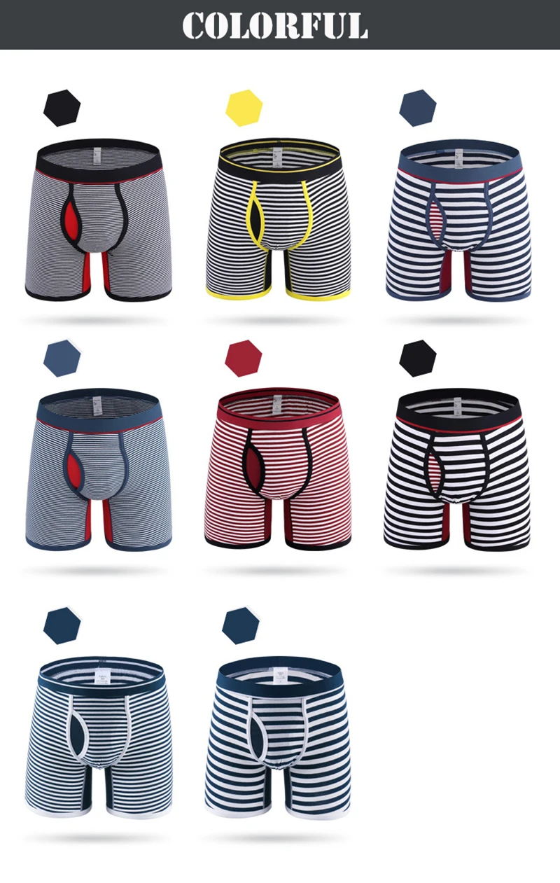 Long Boxers For Men Big Underwear Male Plus Size Mens Boxers Men's Loose Panties Klein Men Calzoncillos Bombre Boxers Men Trunks02